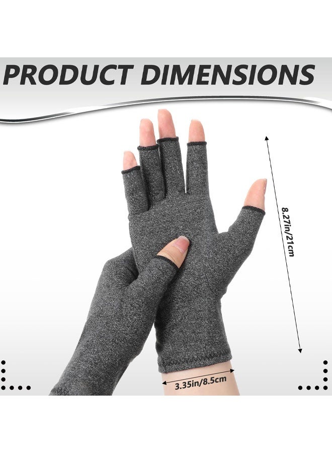 قفازات التهاب المفاصل، مع نفق رسغي بدون أصابع، أكمام يد من القماش المسامي للنساء والرجال، كتابة عامة لتخفيف آلام اليدين - Image 2